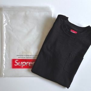 Men's Supreme Pocket T-Shirt, Black/Large